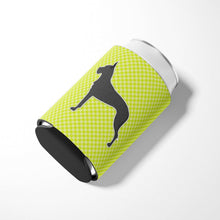 Load image into Gallery viewer, Great Dane Checkerboard Green Can or Bottle Hugger BB3875CC