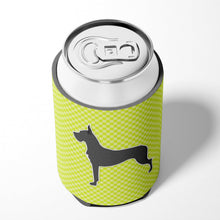 Load image into Gallery viewer, Great Dane Checkerboard Green Can or Bottle Hugger BB3875CC