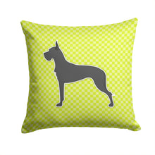 Load image into Gallery viewer, Great Dane Checkerboard Green Throw Pillow - 14x14 Decorative Pillow – Art for Your Home &amp; Patio BB3875PW1414