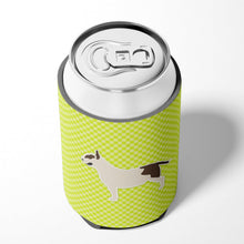 Load image into Gallery viewer, Bull Terrier Checkerboard Green Can or Bottle Hugger BB3878CC