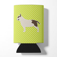 Load image into Gallery viewer, Bull Terrier Checkerboard Green Can or Bottle Hugger BB3878CC