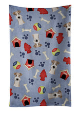 Load image into Gallery viewer, Dog House Collection Wire Haired Fox Terrier Kitchen Towel – Artistic Dish Towel for Everyday Use BB4026KTWL