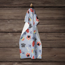 Load image into Gallery viewer, Dog House Collection Black Pug Kitchen Towel – Artistic Dish Towel for Everyday Use BB4042KTWL