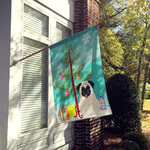 Load image into Gallery viewer, Merry Christmas Tree Pug Cream Flag Canvas House Size BB4129CHF