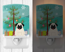 Load image into Gallery viewer, Merry Christmas Tree Pug Cream Ceramic Night Light BB4129CNL