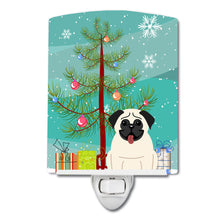 Load image into Gallery viewer, Merry Christmas Tree Pug Cream Ceramic Night Light BB4129CNL