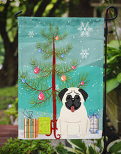 Load image into Gallery viewer, Merry Christmas Tree Pug Cream Garden Flag - Outdoor Decorative Yard Flag BB4129GF