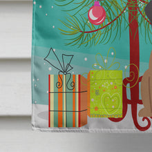 Load image into Gallery viewer, Merry Christmas Tree Pug Brown Flag Canvas House Size BB4130CHF