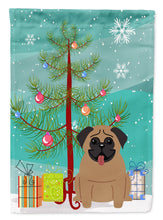 Load image into Gallery viewer, Merry Christmas Tree Pug Brown Garden Flag - Outdoor Decorative Yard Flag BB4130GF
