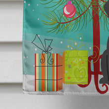 Load image into Gallery viewer, Merry Christmas Tree Pug Black Flag Canvas House Size BB4131CHF
