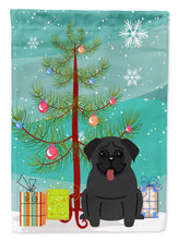 Load image into Gallery viewer, Merry Christmas Tree Pug Black Garden Flag - Outdoor Decorative Yard Flag BB4131GF