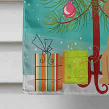 Load image into Gallery viewer, Merry Christmas Tree Pug Brown Flag Canvas House Size BB4132CHF