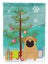 Load image into Gallery viewer, Merry Christmas Tree Pug Brown Garden Flag - Outdoor Decorative Yard Flag BB4132GF