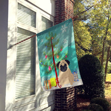 Load image into Gallery viewer, Merry Christmas Tree Pug Fawn Flag Canvas House Size BB4133CHF