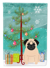 Load image into Gallery viewer, Merry Christmas Tree Pug Fawn Garden Flag - Outdoor Decorative Yard Flag BB4133GF