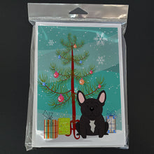 Load image into Gallery viewer, Merry Christmas Tree French Bulldog Brindle Greeting Cards Pack of 8