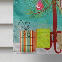 Load image into Gallery viewer, Merry Christmas Tree French Bulldog Cream Flag Canvas House Size BB4135CHF