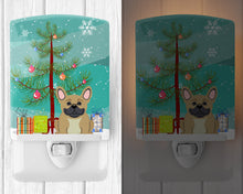 Load image into Gallery viewer, Merry Christmas Tree French Bulldog Cream Ceramic Night Light BB4135CNL