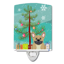 Load image into Gallery viewer, Merry Christmas Tree French Bulldog Cream Ceramic Night Light BB4135CNL