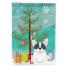 Load image into Gallery viewer, Merry Christmas Tree French Bulldog Piebald Flag Canvas House Size BB4136CHF