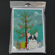 Load image into Gallery viewer, Merry Christmas Tree French Bulldog Piebald Greeting Cards Pack of 8