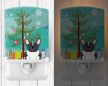 Load image into Gallery viewer, Merry Christmas Tree French Bulldog Black White Ceramic Night Light BB4137CNL