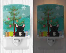 Load image into Gallery viewer, Merry Christmas Tree French Bulldog Black Ceramic Night Light BB4139CNL