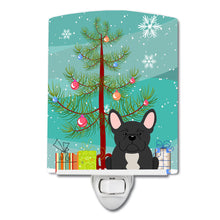 Load image into Gallery viewer, Merry Christmas Tree French Bulldog Black Ceramic Night Light BB4139CNL