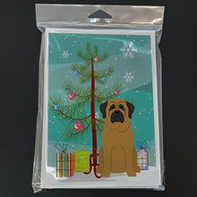 Load image into Gallery viewer, Merry Christmas Tree Mastiff Greeting Cards Pack of 8