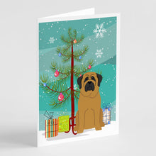 Load image into Gallery viewer, Merry Christmas Tree Mastiff Greeting Cards Pack of 8