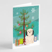 Load image into Gallery viewer, Merry Christmas Tree Lowchen Greeting Cards Pack of 8