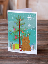 Load image into Gallery viewer, Merry Christmas Tree Norwich Terrier Greeting Cards Pack of 8