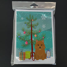 Load image into Gallery viewer, Merry Christmas Tree Norwich Terrier Greeting Cards Pack of 8