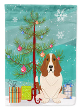 Load image into Gallery viewer, Merry Christmas Tree Basset Hound Flag Canvas House Size BB4146CHF