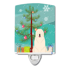 Load image into Gallery viewer, Merry Christmas Tree South Russian Sheepdog Ceramic Night Light BB4149CNL