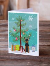 Load image into Gallery viewer, Merry Christmas Tree Manchester Terrier Greeting Cards Pack of 8