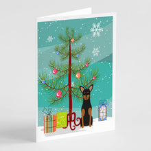 Load image into Gallery viewer, Merry Christmas Tree Manchester Terrier Greeting Cards Pack of 8