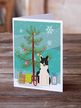Load image into Gallery viewer, Merry Christmas Tree Russo-European Laika Spitz Greeting Cards Pack of 8