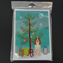 Load image into Gallery viewer, Merry Christmas Tree Russian Spaniel Greeting Cards Pack of 8