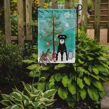 Load image into Gallery viewer, Merry Christmas Tree Standard Schnauzer Salt and Pepper Garden Flag - Outdoor Decorative Yard Flag BB4158GF