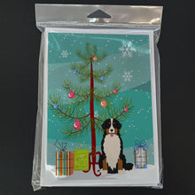 Load image into Gallery viewer, Merry Christmas Tree Bernese Mountain Dog Greeting Cards Pack of 8