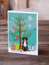 Load image into Gallery viewer, Merry Christmas Tree Greater Swiss Mountain Dog Greeting Cards Pack of 8