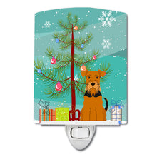 Load image into Gallery viewer, Merry Christmas Tree Airedale Ceramic Night Light BB4166CNL
