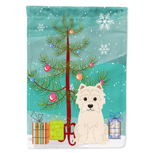 Load image into Gallery viewer, Merry Christmas Tree Westie Flag Canvas House Size BB4167CHF