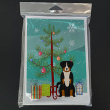 Load image into Gallery viewer, Merry Christmas Tree Appenzeller Sennenhund Greeting Cards Pack of 8