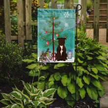 Load image into Gallery viewer, Merry Christmas Tree Staffordshire Bull Terrier Chocolate Garden Flag - Outdoor Decorative Yard Flag BB4173GF