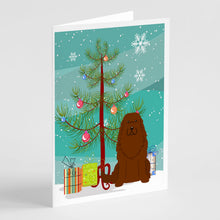Load image into Gallery viewer, Merry Christmas Tree Caucasian Shepherd Dog Greeting Cards Pack of 8
