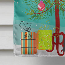 Load image into Gallery viewer, Merry Christmas Tree Miniature Schanuzer Black Flag Canvas House Size BB4176CHF