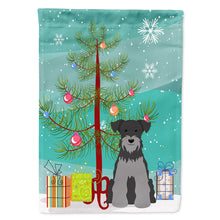 Load image into Gallery viewer, Merry Christmas Tree Miniature Schanuzer Black Silver Flag Canvas House Size BB4177CHF