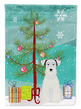 Load image into Gallery viewer, Merry Christmas Tree Miniature Schanuzer White Garden Flag - Outdoor Decorative Yard Flag BB4178GF